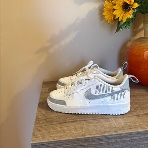 Nike Kids White and Gray Sneakers